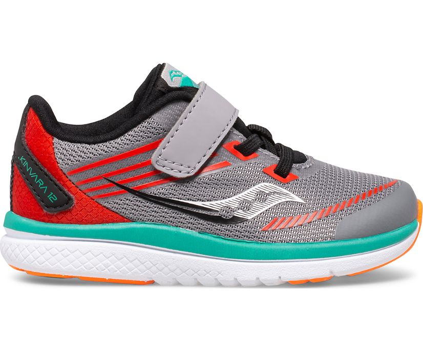 Tenis Saucony Kinvara 12 Jr. Niños Grises Naranjas | México 891UZGT